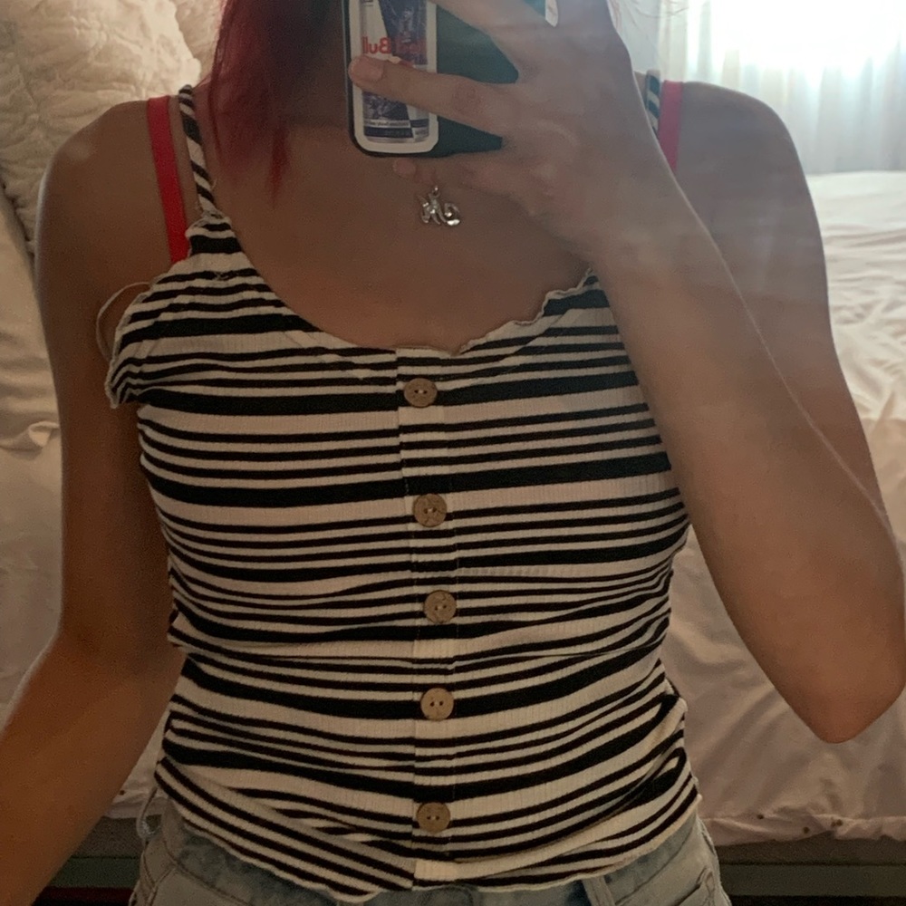 Black and white tank top